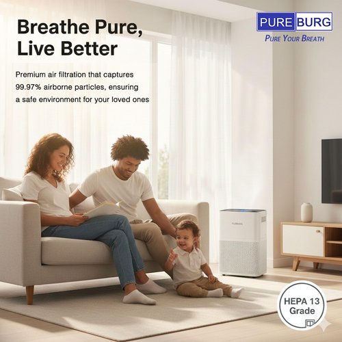 PUREBURG Replacement Filter Compatible with PureZone Breeze Tabletop Air Purifier PECOMPAP Filter Part # PECOMFIL, 2-Pack H13 True HEPA & 4 Activated Carbon Pre-Filters For Air Clean