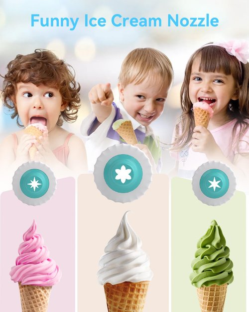 Togameoy Creami Swirl Containers NC701 NC701C + Swirl Nozzle Compatible with Ninja Swirl CREAMi Ice Cream and Soft Serve Maker, Creami Swirl Pints, Food-grade, Dishwasher Safe, 4 Pack, XSK7PNTLD2