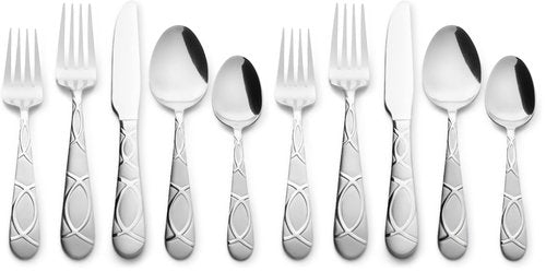 Kitchinox Lily Frost 20 Piece Flatware Set, Service for 4 (Pack of 2)