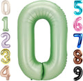 Number 0 Balloons - 40 Inch Olive Green Birthday Decorations for Milestone Events & Baby Showers