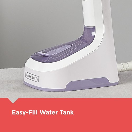 BLACK+DECKER Easy Store Pro Foldable Steamer - 45-Second Heat Up, Extra Long Cord & Lint Remover Attachment
