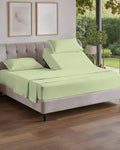 Flex Top Split Head King Sheet Set - Comfy Cooling Bed Sheets | Luxury Hotel Quality - Deep Pockets, Soft Light Sage Green
