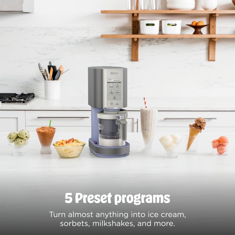 Ninja CREAMi Ice Cream Maker - Purple, 5 One-Touch Programs