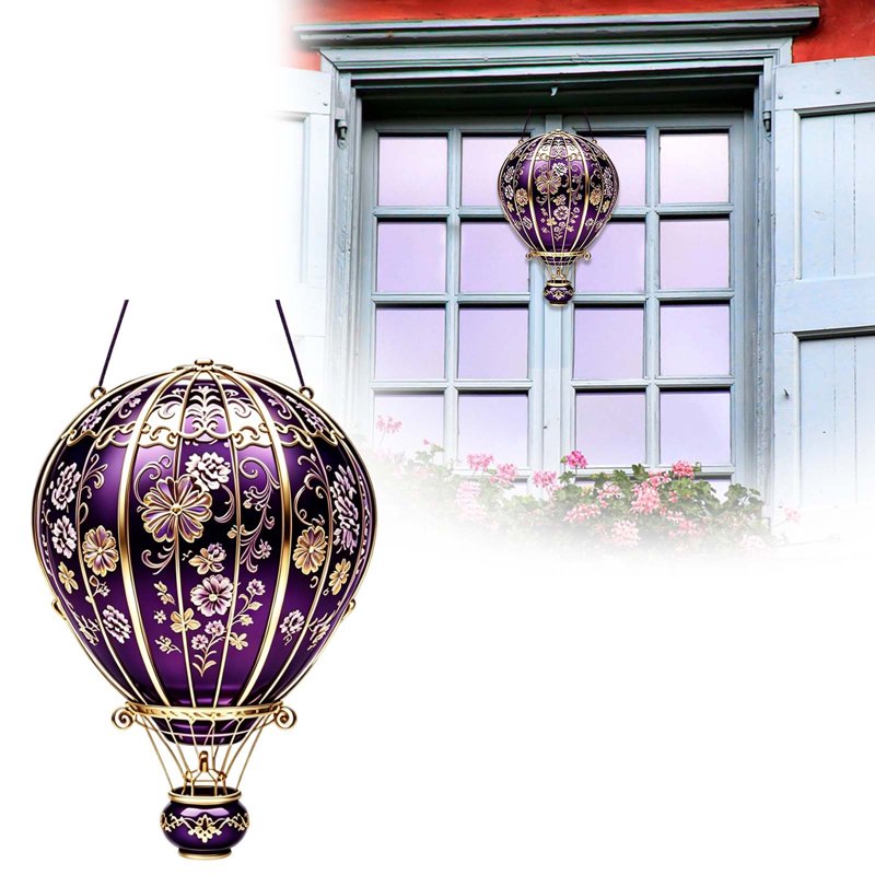 Hot Air Balloon Acrylic Ornament - Window & Garden Hanging Decor - Variation of THIS listing