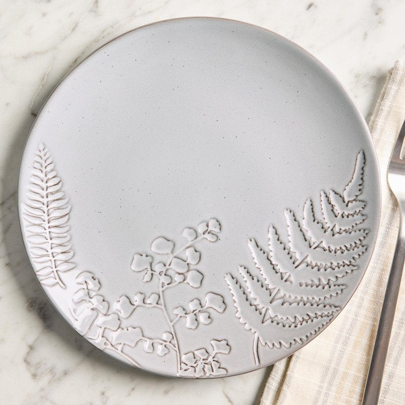 Gray Stoneware Salad Plate - 8.7 Inch, Ellie Collection
