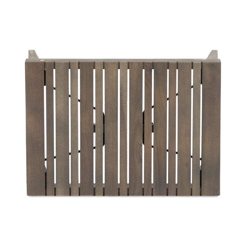 Outdoor Folding Side Table with Slat Design - Multiple Colors