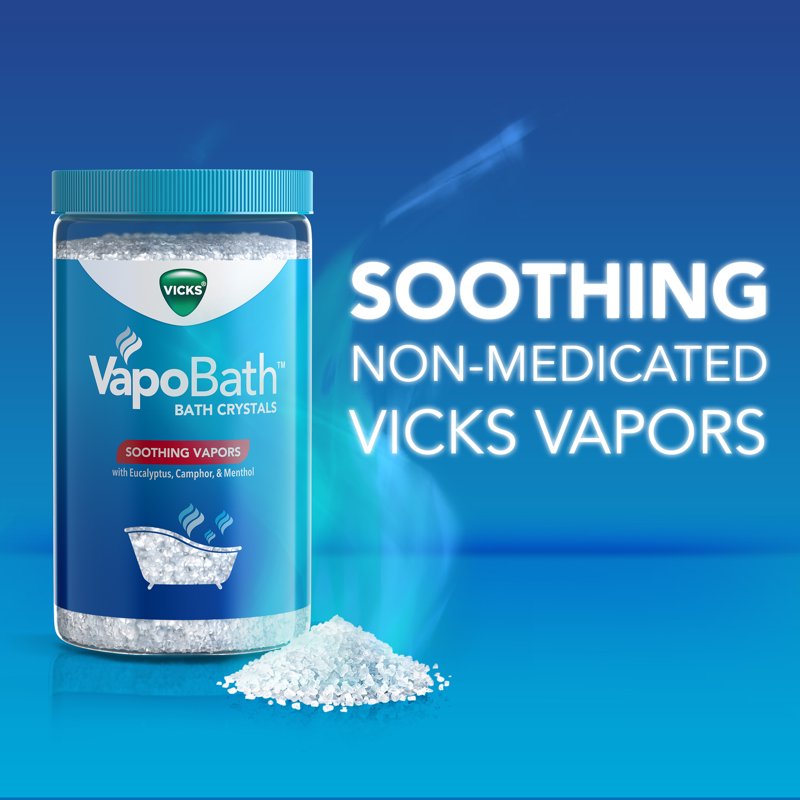 VapoBath Bath Crystals - Non-Medicated Soothing Salts, 15 oz