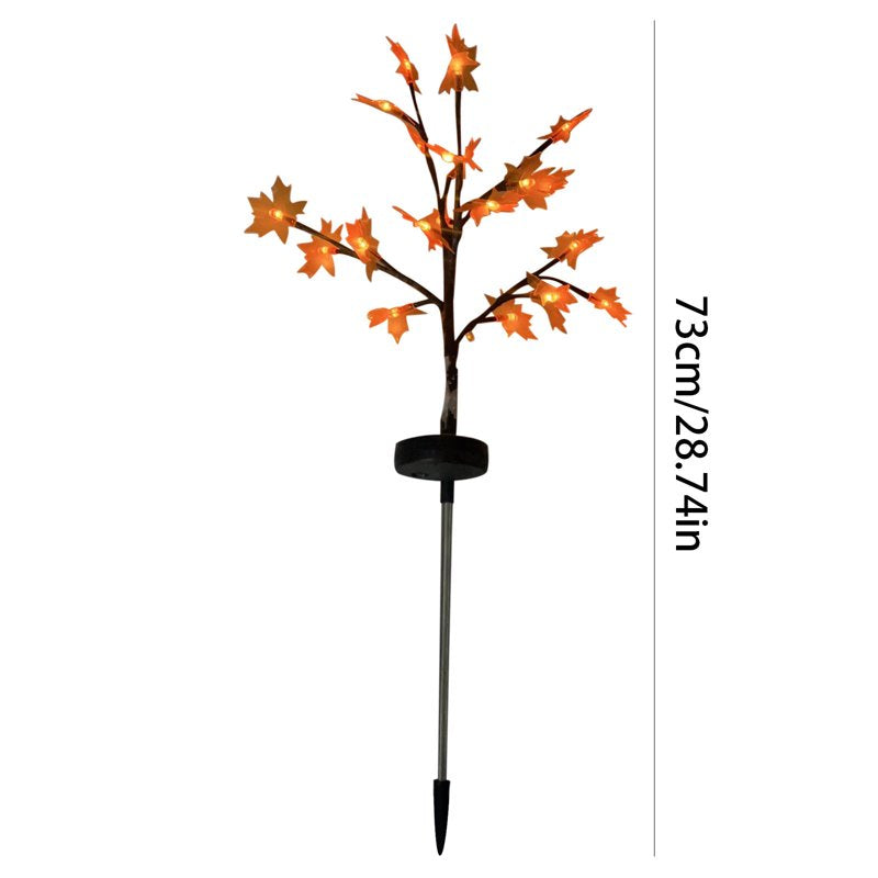 Outdoor Solar Maple Tree Light with Simulation Maple Leaves - Garden Ambient Lighting V