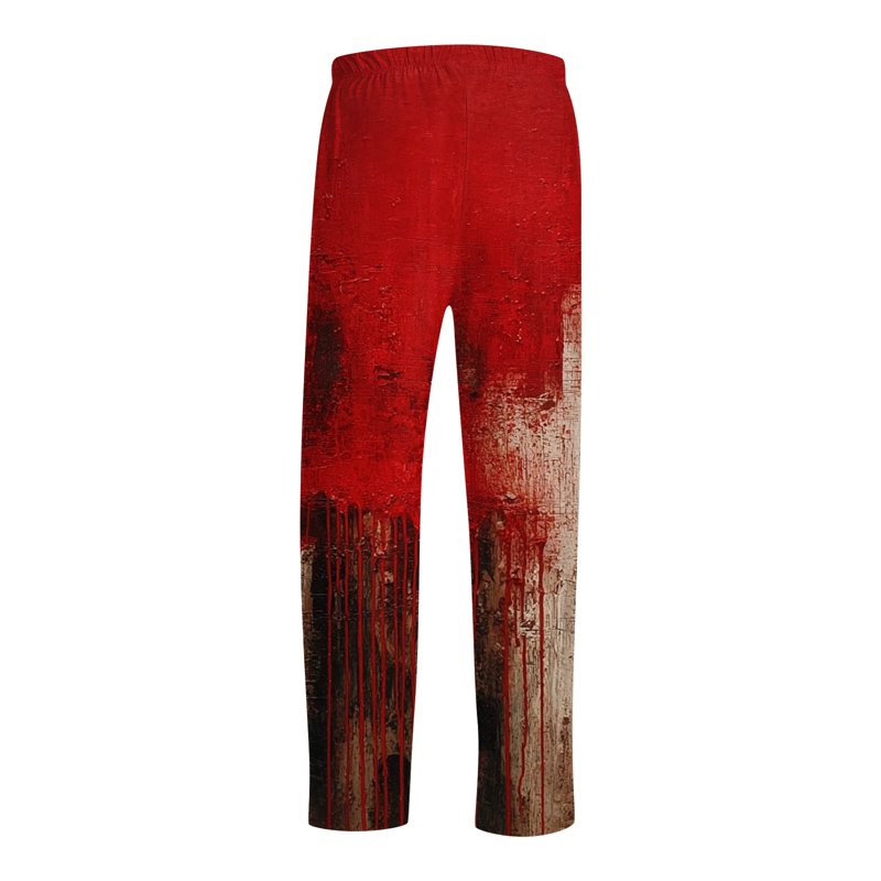 Men's Halloween Printed Pajama Pants - Red, L - Lounge & Sleepwear