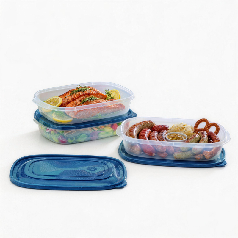 1 Gallon Rectangular Food Storage Containers - 6 Pack