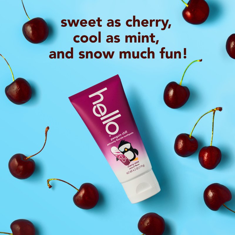 Penguin Chill Kids Fluoride Toothpaste, Cherry Mint, 4.2 oz