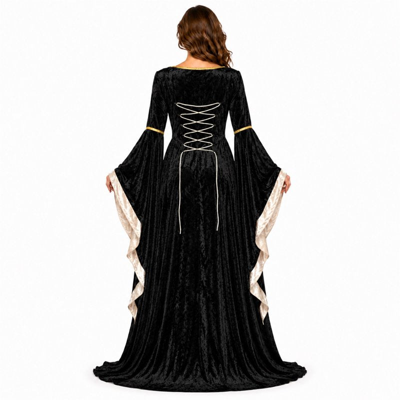 Black Gothic Witch Dress for Women Halloween Costume 2026 - 3XL Variation 8