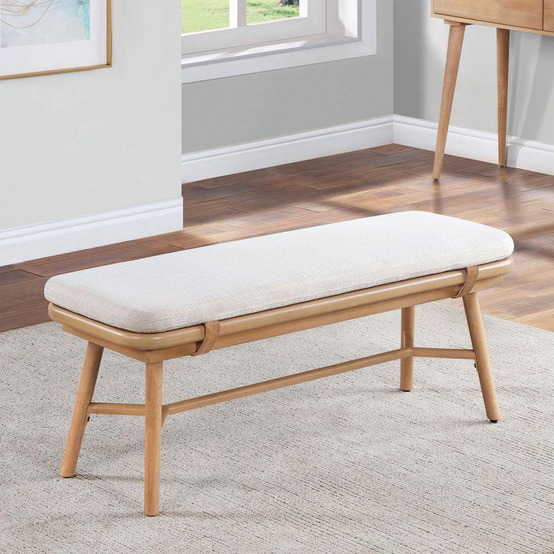 Springwood Dining Bench with Removable Cushion - Natural Finish
