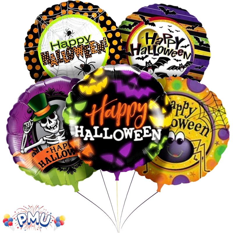 PMU Halloween Balloon Bouquet - Vampire 10-Piece 18-Inch Mylar Balloons Set