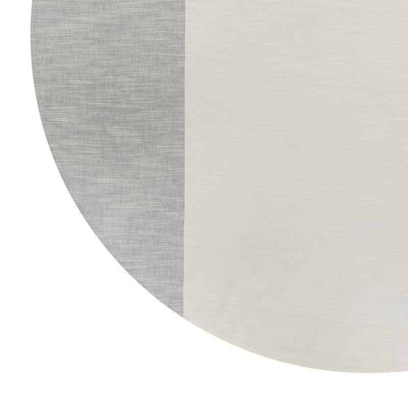 Cotton Tablecloth 70" Round - Vanilla Dream & Grey Stone