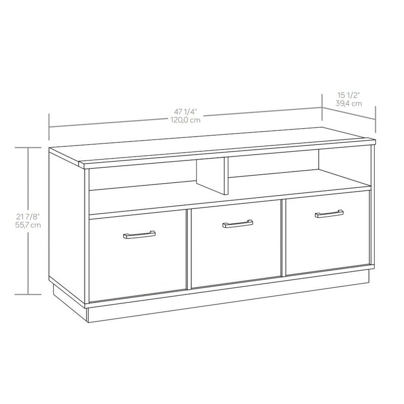3-Door TV Stand Console for Flat-Panel TVs up to 50"