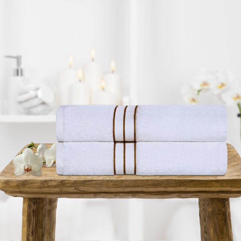 Turkish Cotton Plush Bath Towel Set - 2 Pack, Toast