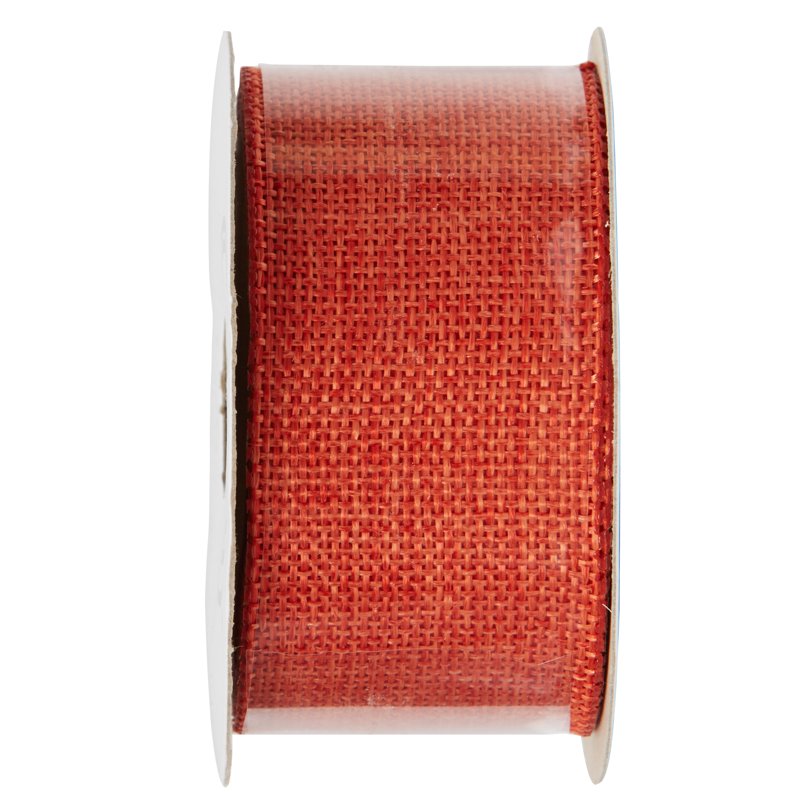 Orange Burlap Woven Ribbon 1.5 Inch Wide - 9 Feet for Crafts & Decorations (Variation of THIS listing)