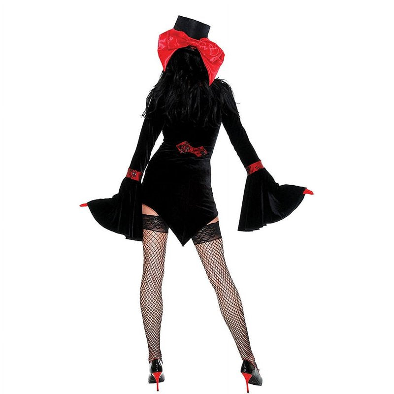 Vampire Vixen Women’s Adult Halloween Costume - Spooky Dress & Cape
