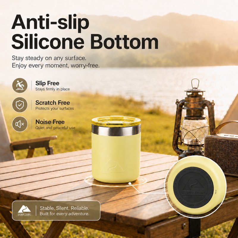 10 oz Ceramic-Lined Stainless Steel Lowball Tumbler - Yellow