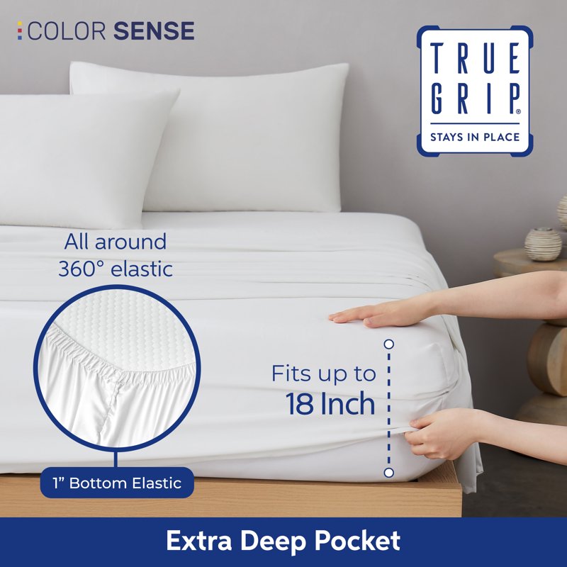 Full White Cotton-Rich 800 Thread Count Bed Sheet Set - Deep Pocket Variation 1
