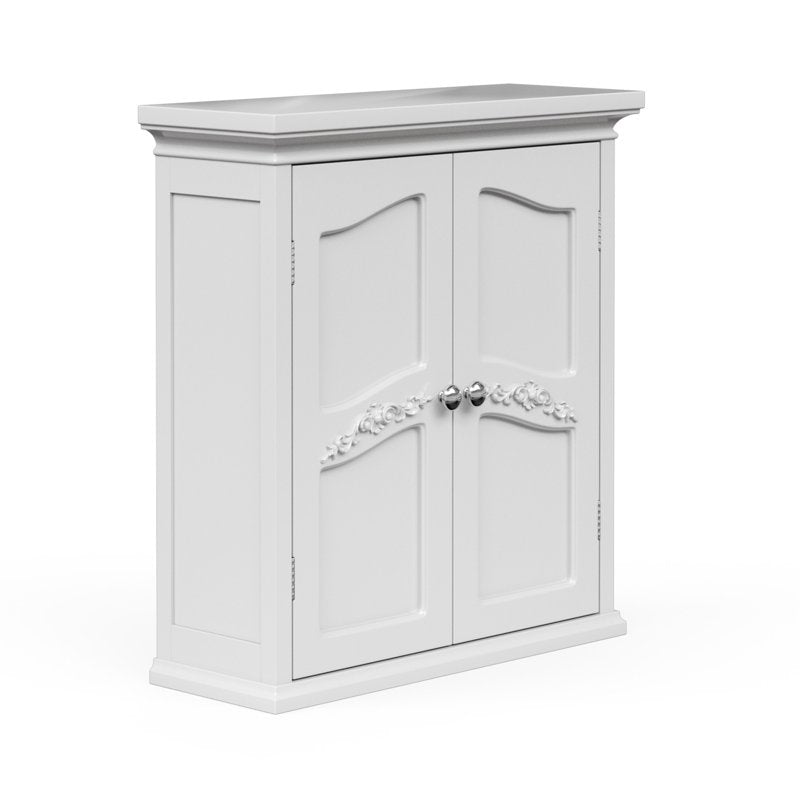 Versailles Removable Wall Cabinet - White, 22 Inch Length, Classic Design