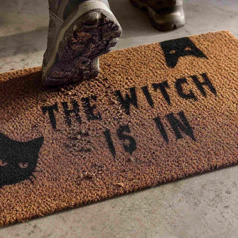 Halloween Witch Quote Doormat 23.6x15.7in Entryway Rug - Spooky & Playful Design - Variation of THIS listing