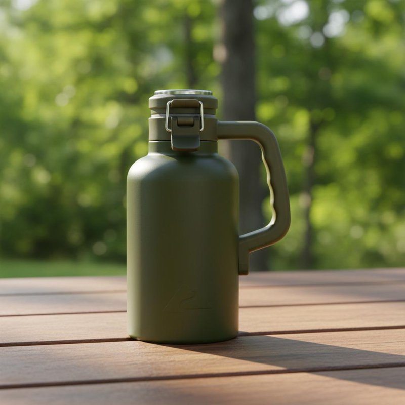 48oz Insulated Stainless Steel Growler - Forest Green Travel Bottle
