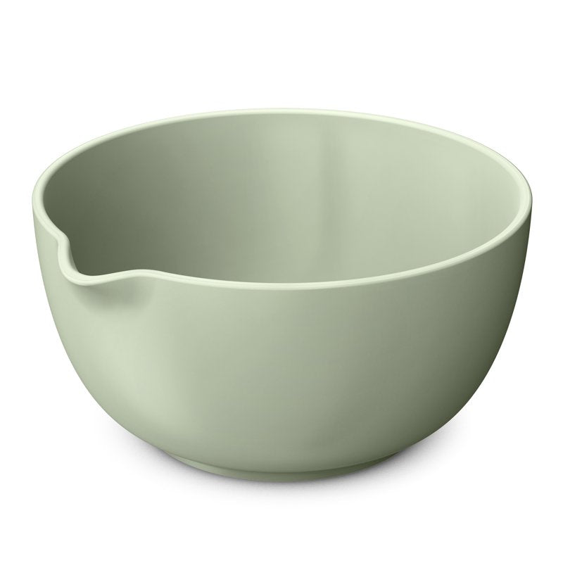 3 Qt Stoneware Batter Mixing Bowl with Pour Spout - Sage Green