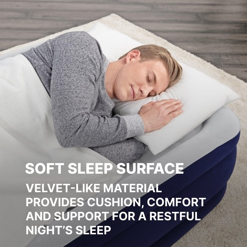 Twin Size Air Mattress with Built-In AC Pump - 15 Inch Durable Inflatable Bed