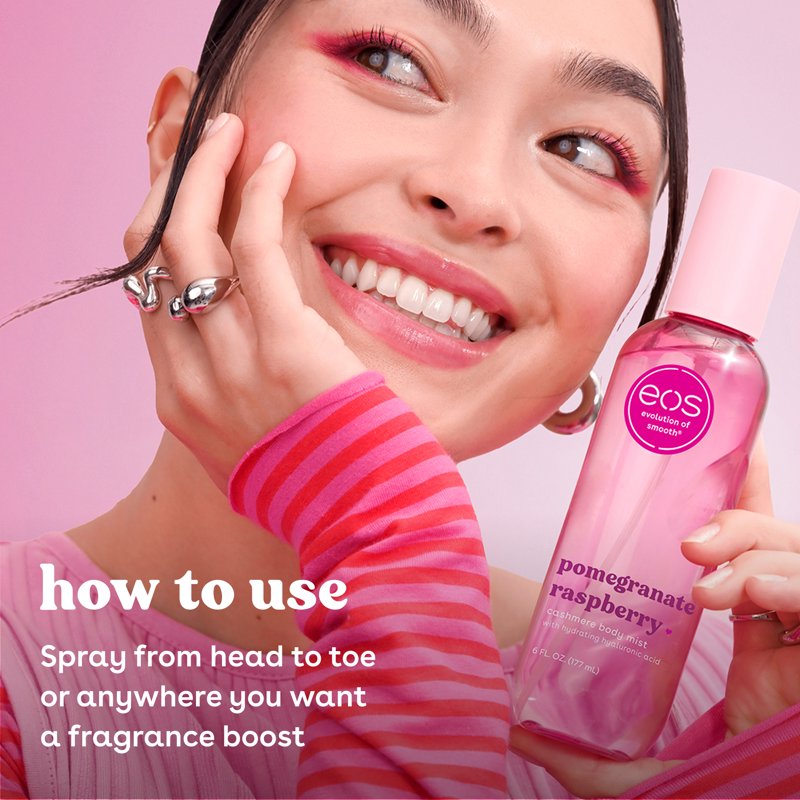 Pomegranate Raspberry Fine Fragrance Body Mist - Hydrating Hair & Body Spray - 6 fl oz