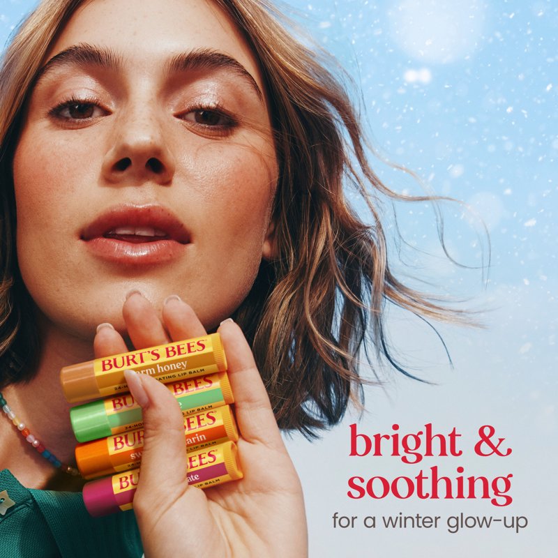Hydrating Lip Balm Set - 4-Pack Natural Moisturizing Lip Care for Winter