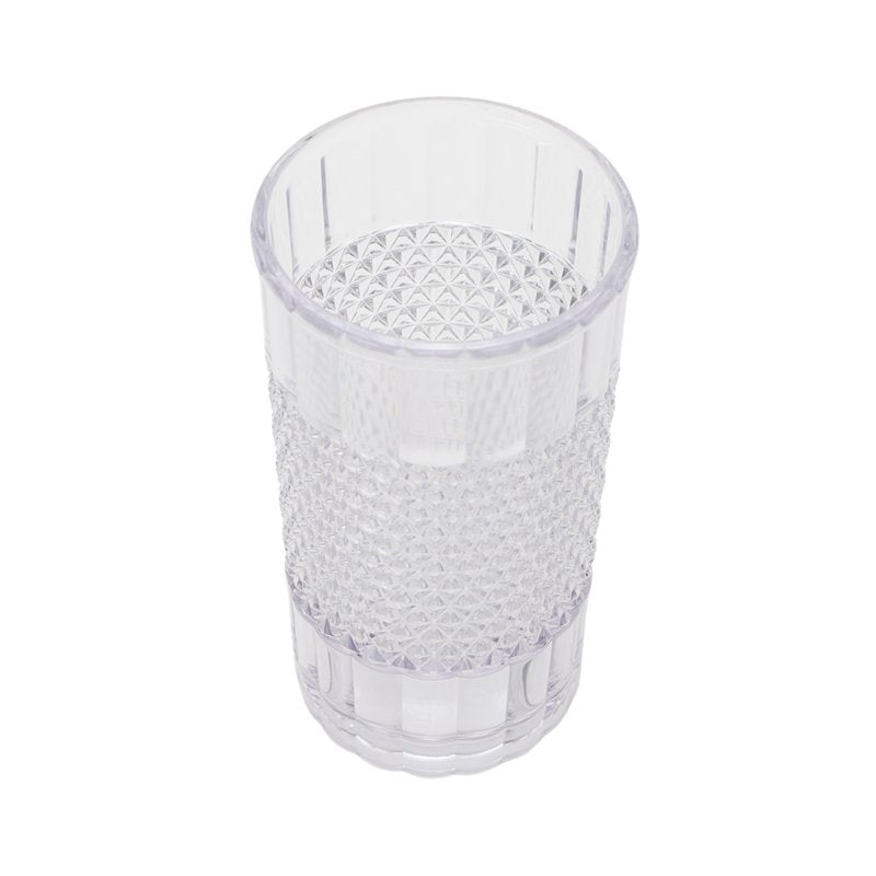 20 oz Clear Tall Acrylic Diamond Texture Tumblers - 6 Pack