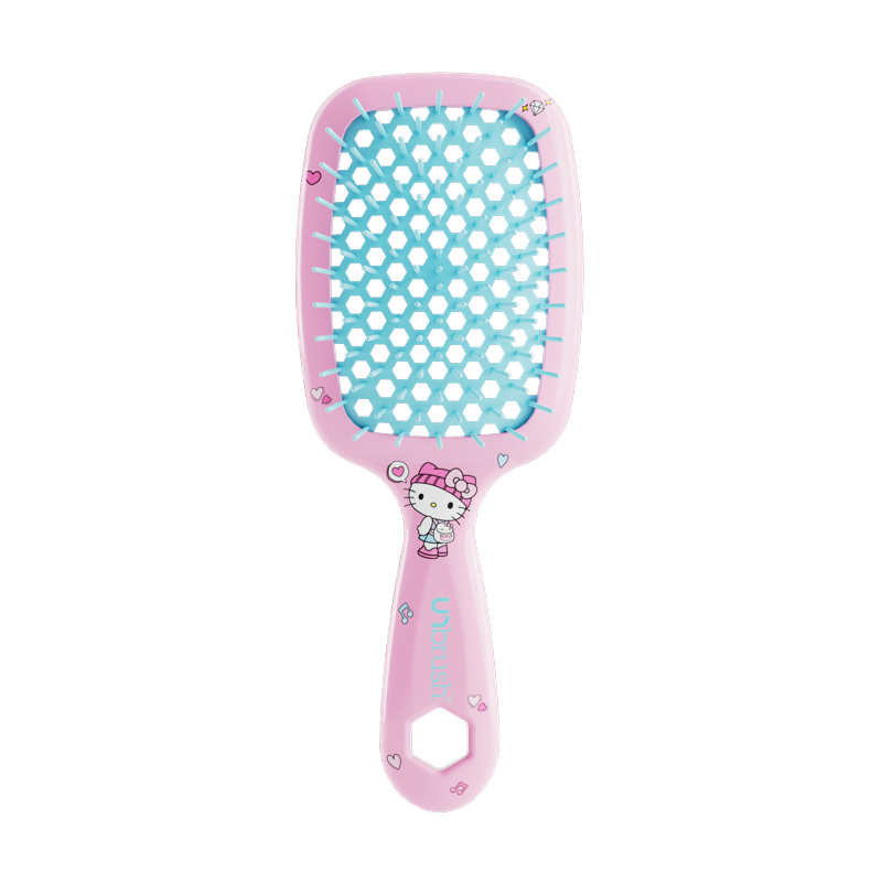 Detangling Brush for All Hair Types - Pain-Free, Pink