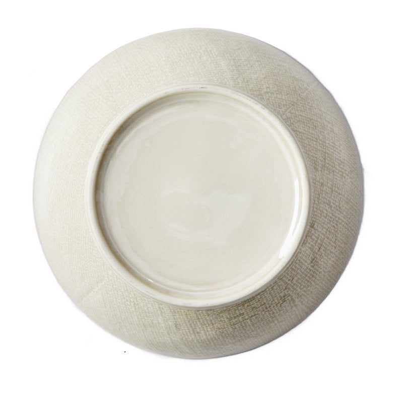 Cream Stoneware Dinner Bowls - 2 Pack, 7.3" Diameter