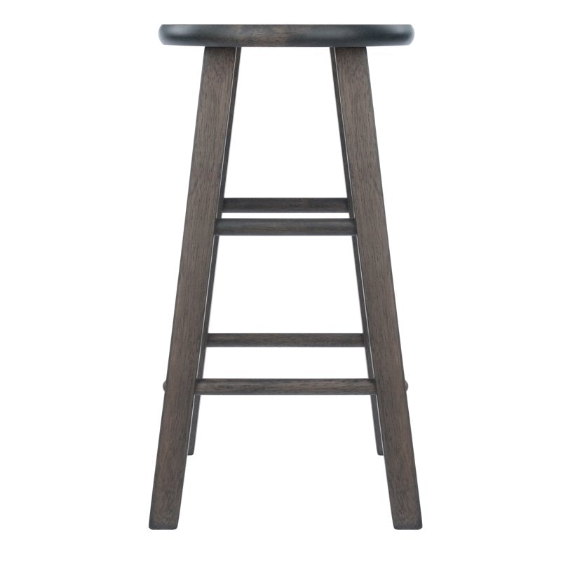 Counter Stools Set - 2-Piece Oyster Gray, 24-Inch Height