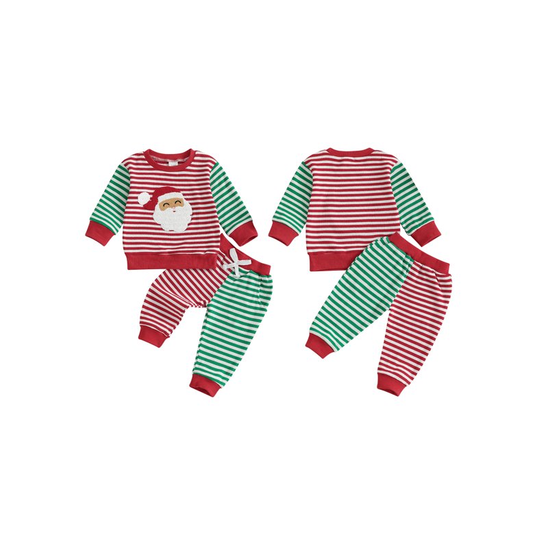 Toddler Boy Girl Fall Striped Clothes Set 12-18 Months Style 16