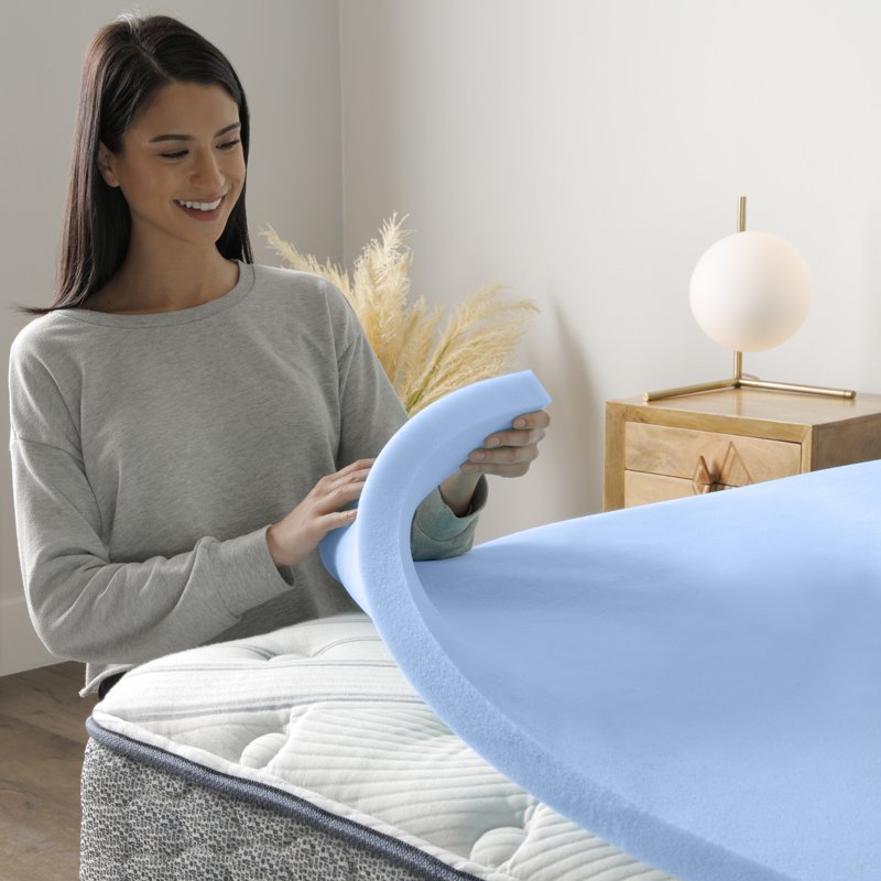 Serta Full Size 1.5-Inch Cooling Gel Memory Foam Mattress Topper