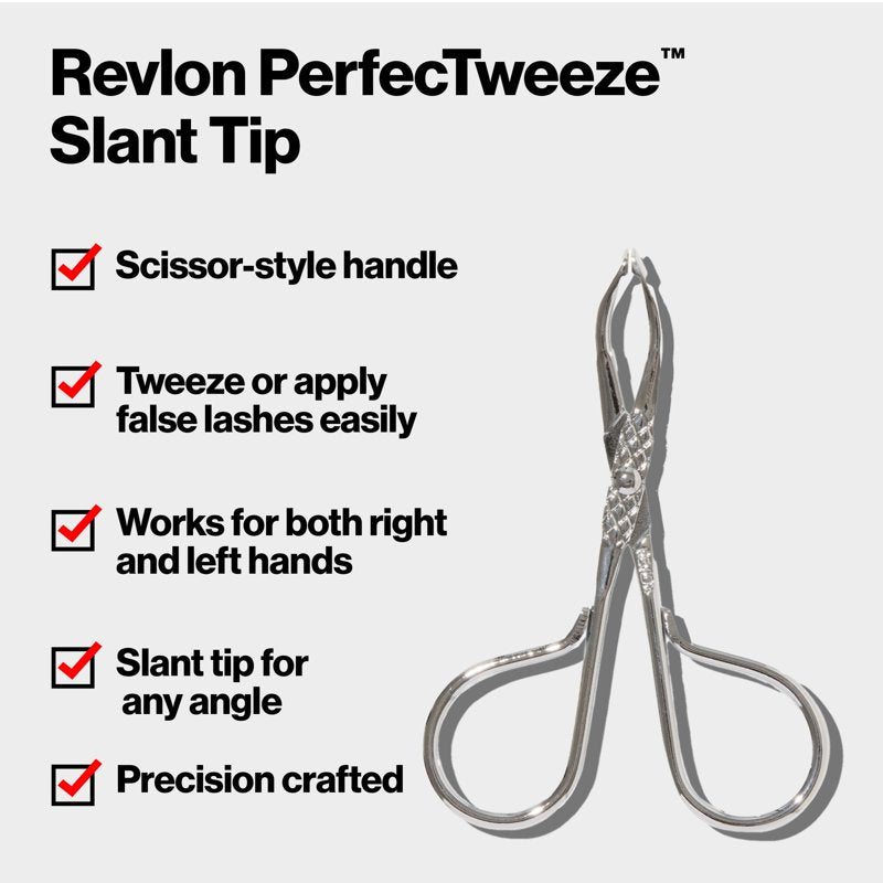Stainless Steel Slanted Tip Tweezers with Scissor Handle - 3 Pack