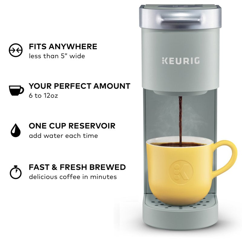 K-Mini Single Serve Coffee Maker - Studio Gray, Compact Design