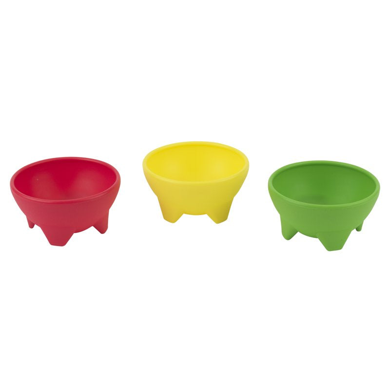 Large Plastic Salsa Bowl - 14oz Condiment Serving Dish, Red