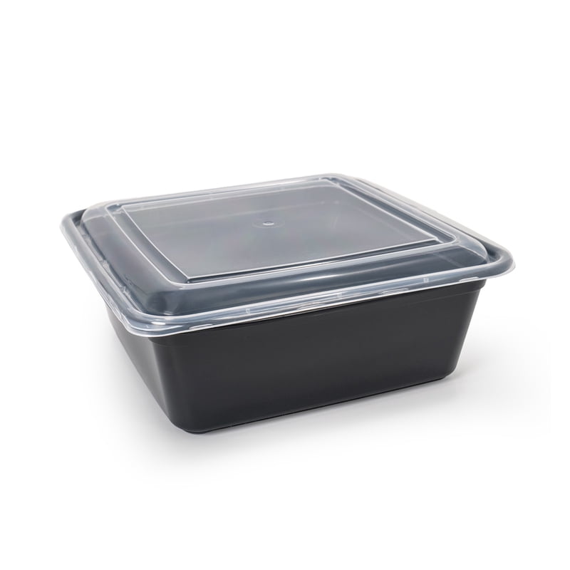 8-Cup Tall Square Meal Prep Containers - 2 Pack with Lids
