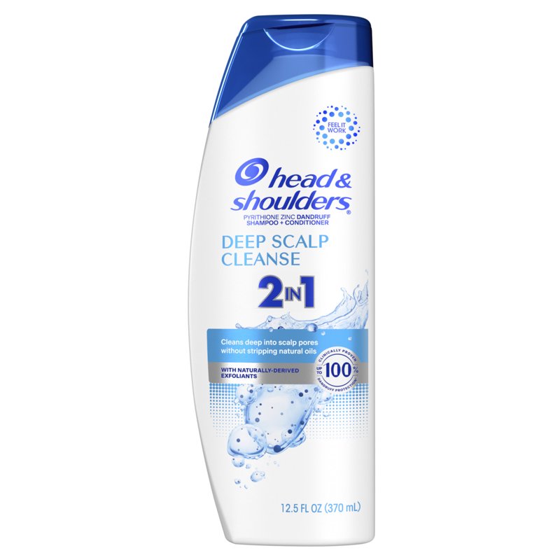 2-in-1 Dandruff Shampoo and Conditioner, Deep Scalp Cleanse, 12.5 oz