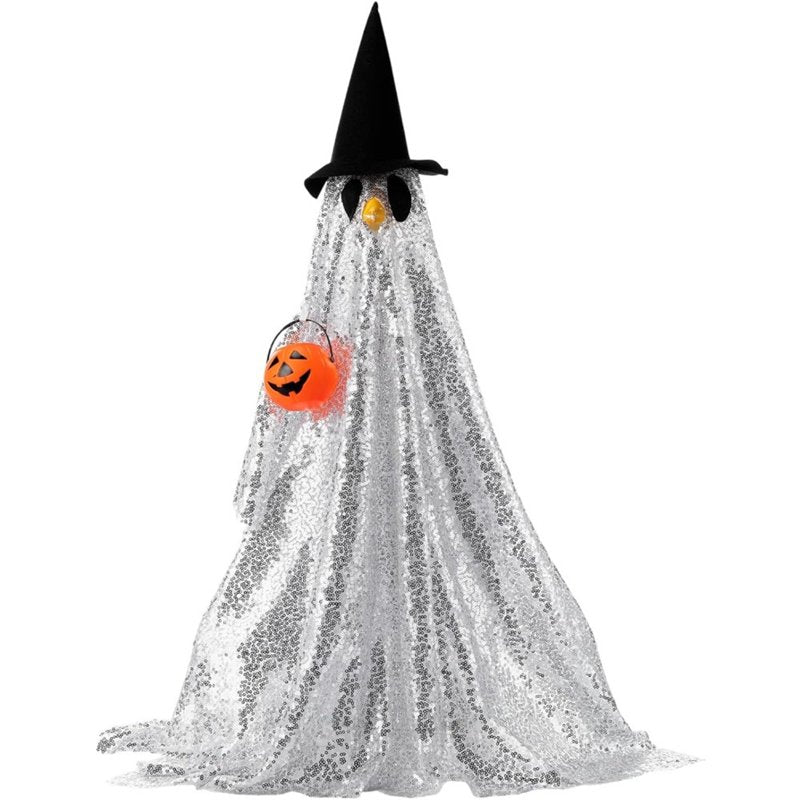 Halloween Disco Goose Outfit with Pumpkin Pouch for 23-Inch Cement & Plastic Lawn Geese - Variation P