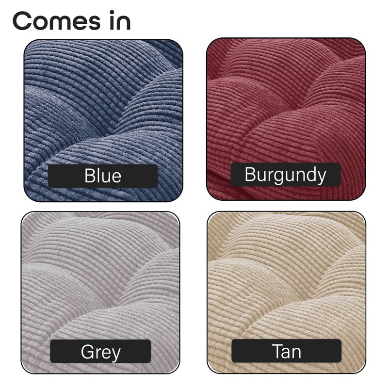 Jackson Chair Pad Set - Plush 16x15x3 in - Burgundy - 2-Pack