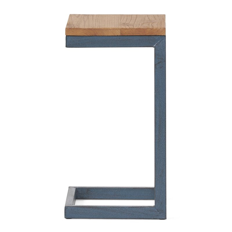 Outdoor Firwood Accent Table - Versatile C-Shape Design
