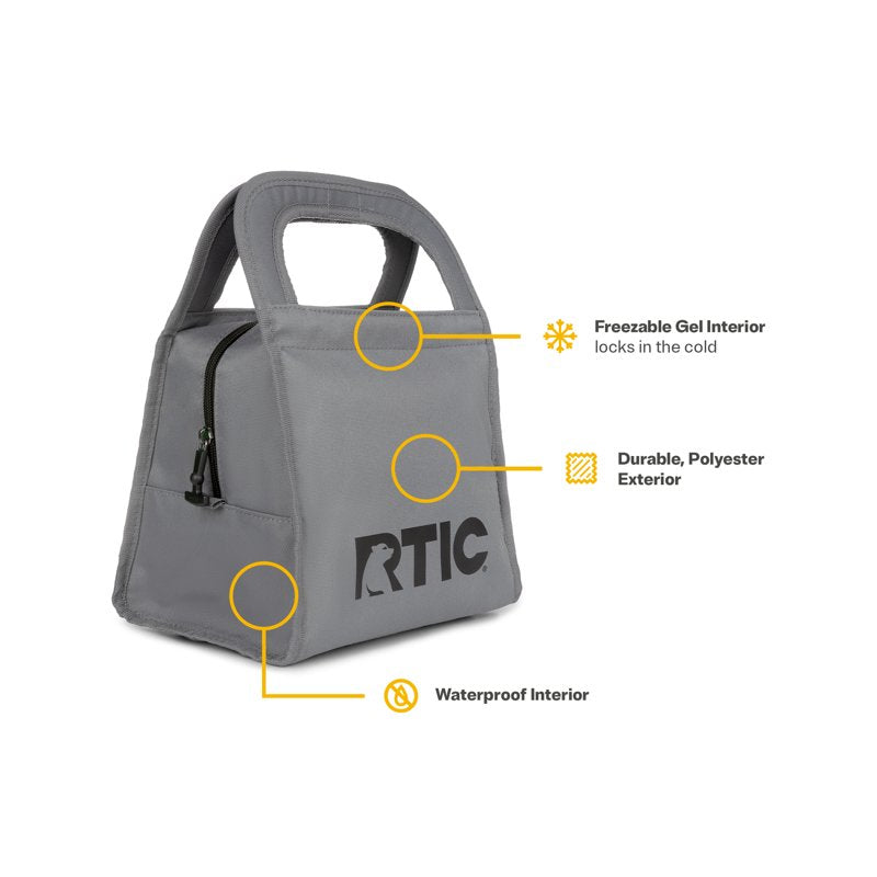 Insulated Lunch Bag - Soft-Sided Freezable Cooler, Smoke