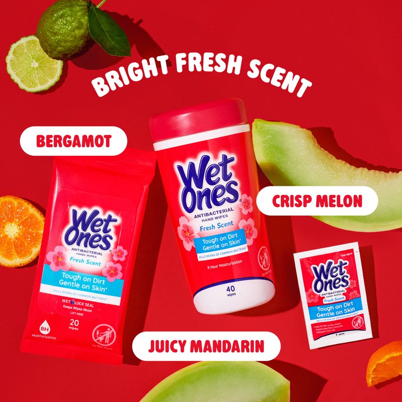 Antibacterial Individually Wrapped Hand Wipes - Fresh Scent