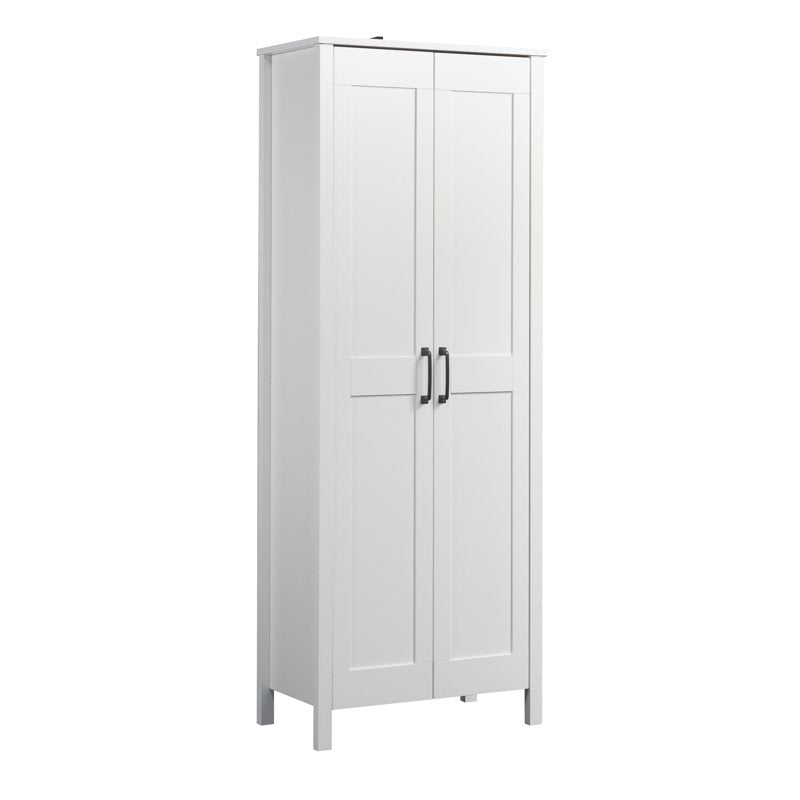 Two-Door Storage Cabinet with Adjustable Shelves - White