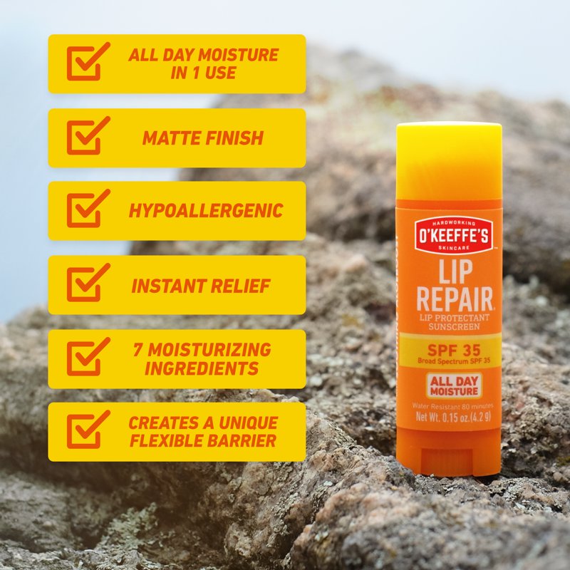 Lip Repair SPF 35 Balm - Healing Moisturizer for Dry Lips, 3-Pack